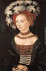 Lucas Cranach The Elder Famous Paintings - Portrait of a Young Woman